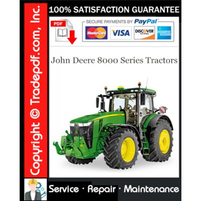 John Deere 8000 Series Tractors Service Repair Manual Download