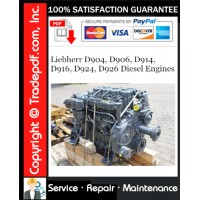 Liebherr D904, D906, D914, D916, D924, D926 Diesel Engines Service Repair Manual Download Liebherr D904, D906, D914, D916, D924, D926 Diesel Engines Service Repair Manual Download