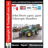 John Deere 4400, 4500 Telescopic Handlers Service Repair Manual Download John Deere 4400, 4500 Telescopic Handlers Service Repair Manual Download