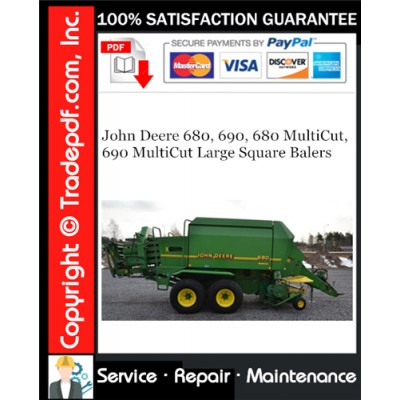 John Deere 680, 690, 680 MultiCut, 690 MultiCut Large Square Balers Service Repair Manual Download John Deere 680, 690, 680 MultiCut, 690 MultiCut Large Square Balers Service Repair Manual Download
